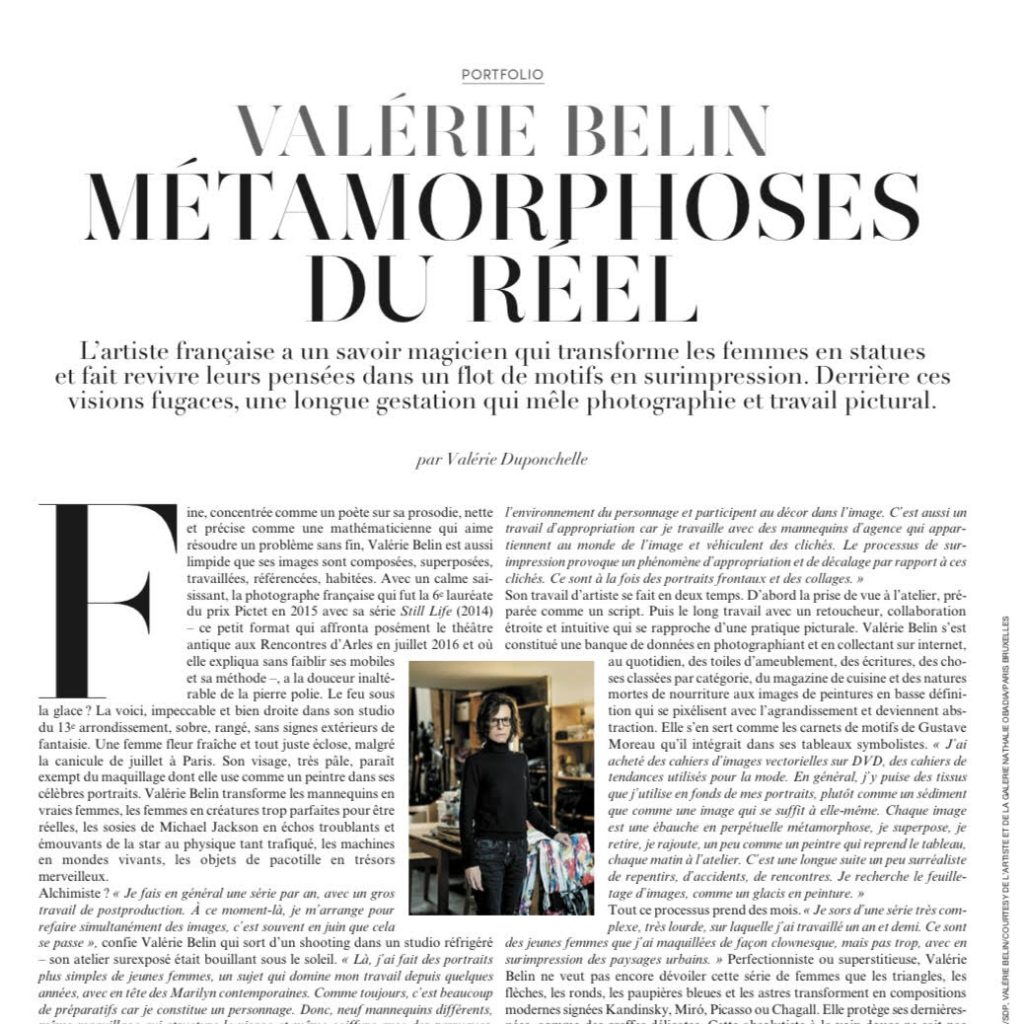 Valérie Belin, Métamorphoses du réel, Le Figaro Art de vivre